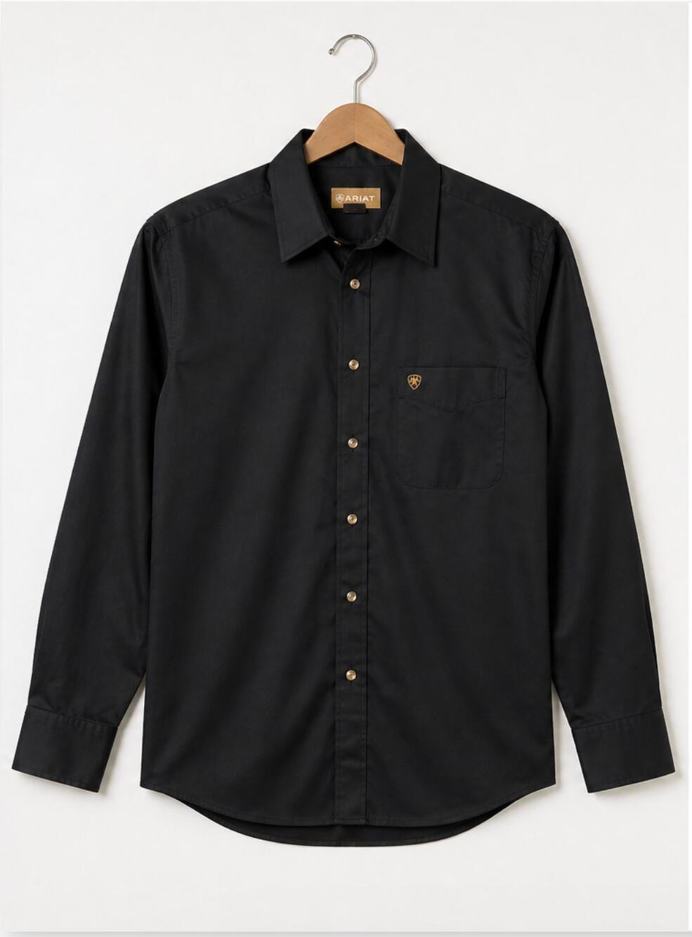 Ariat Black Button Down Shirt Western Classic Workwear